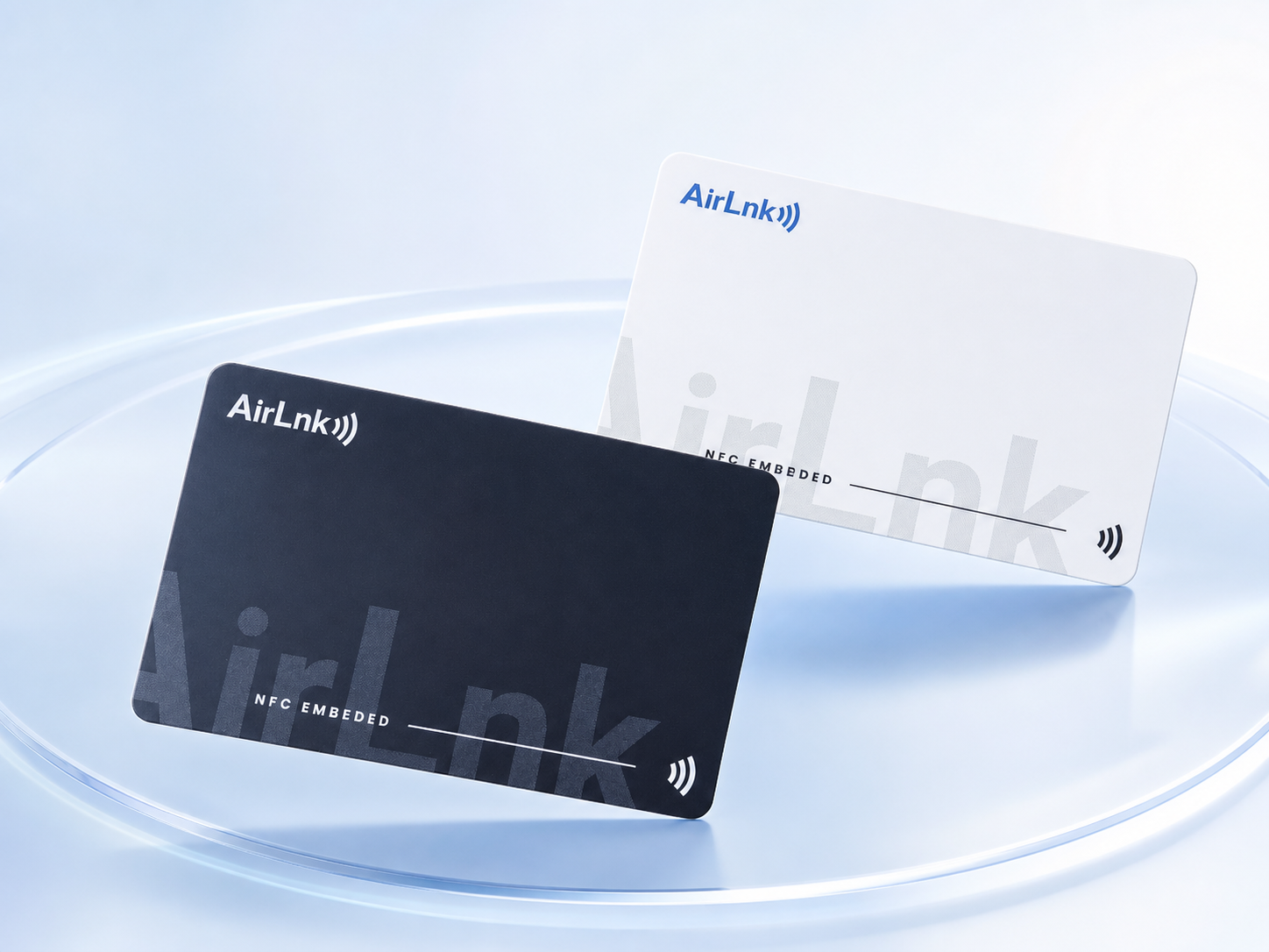 Black and white AirLnk Smart Cards